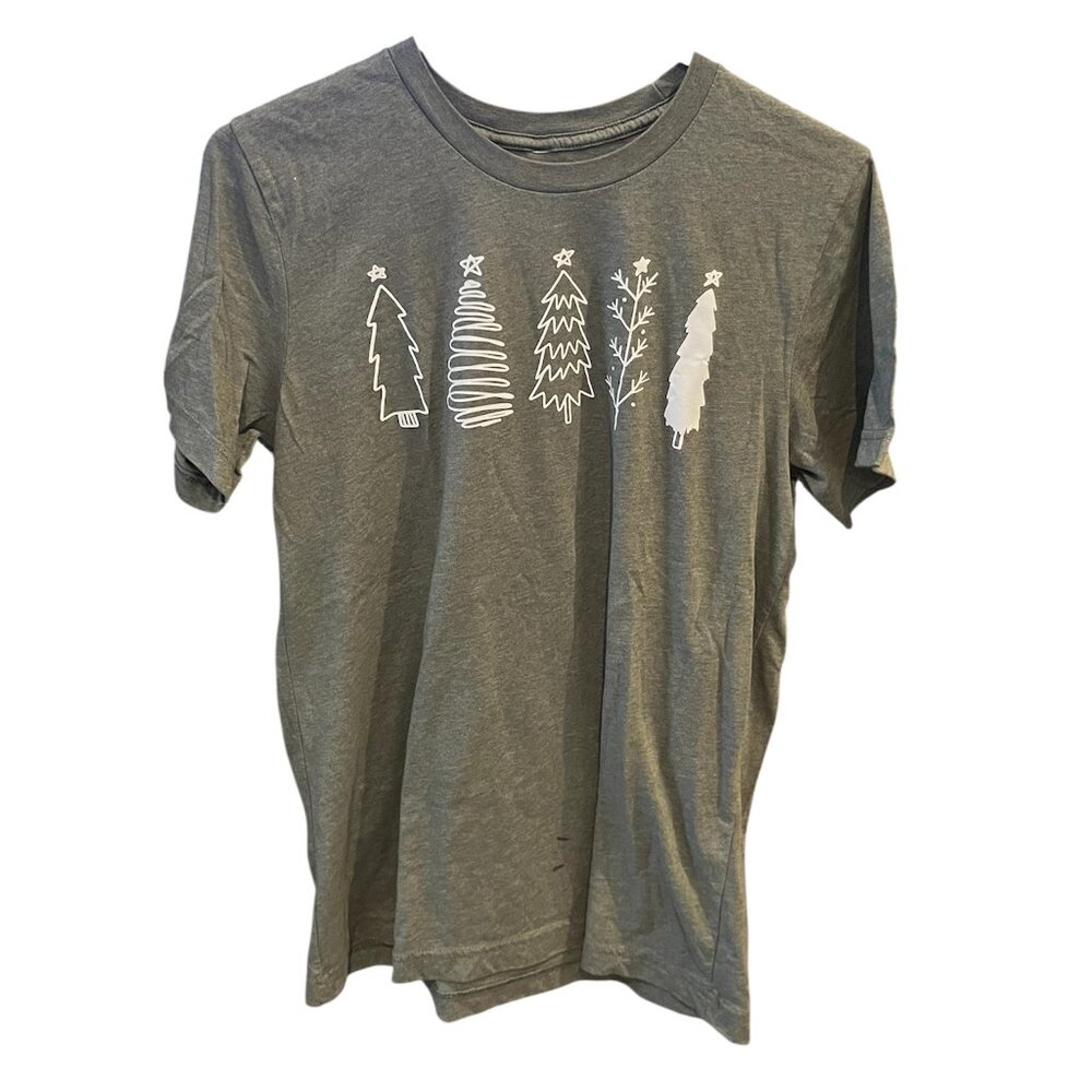 Christmas Tree T-Shirt Green Women's Small